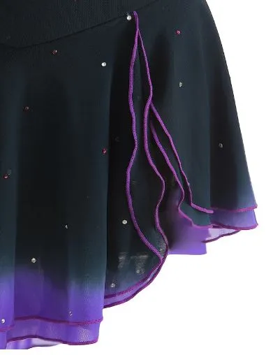 Competition Figure Skating Dress Fuchsia Ombre Purple to Navy BSU2682.2