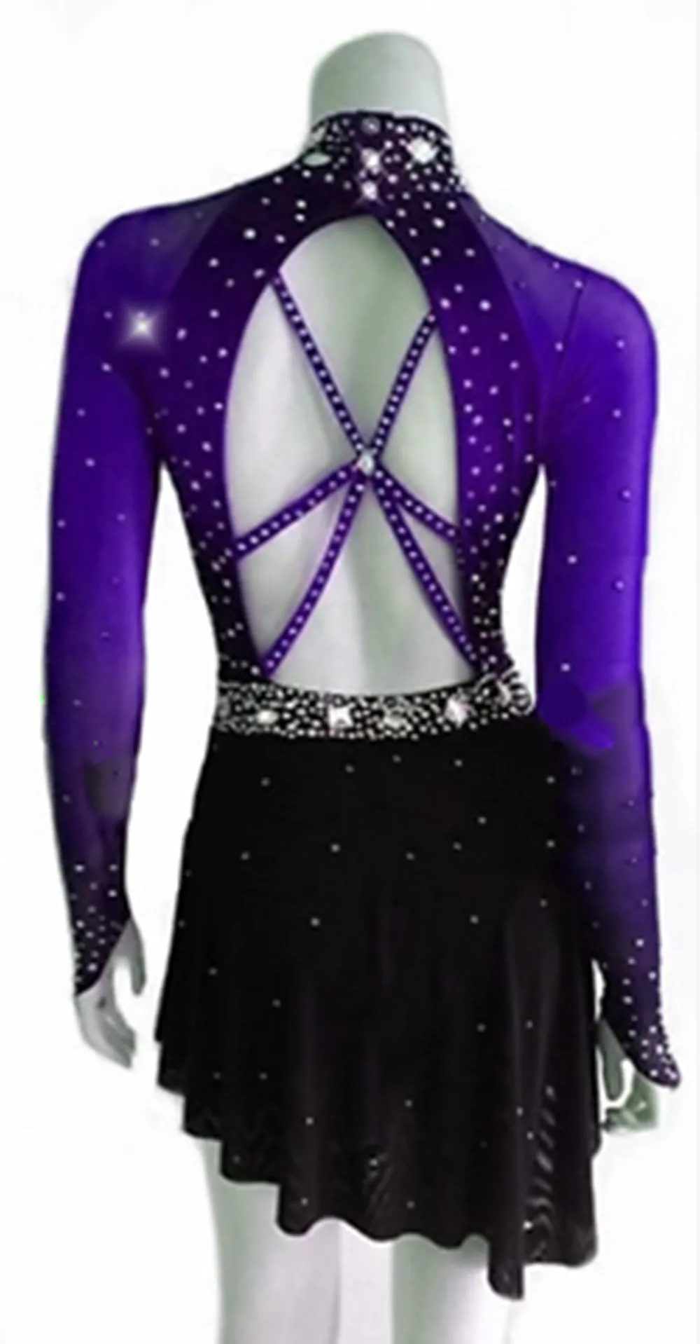 Competition Figure Skating Dress Violet Ombre BSU 020321