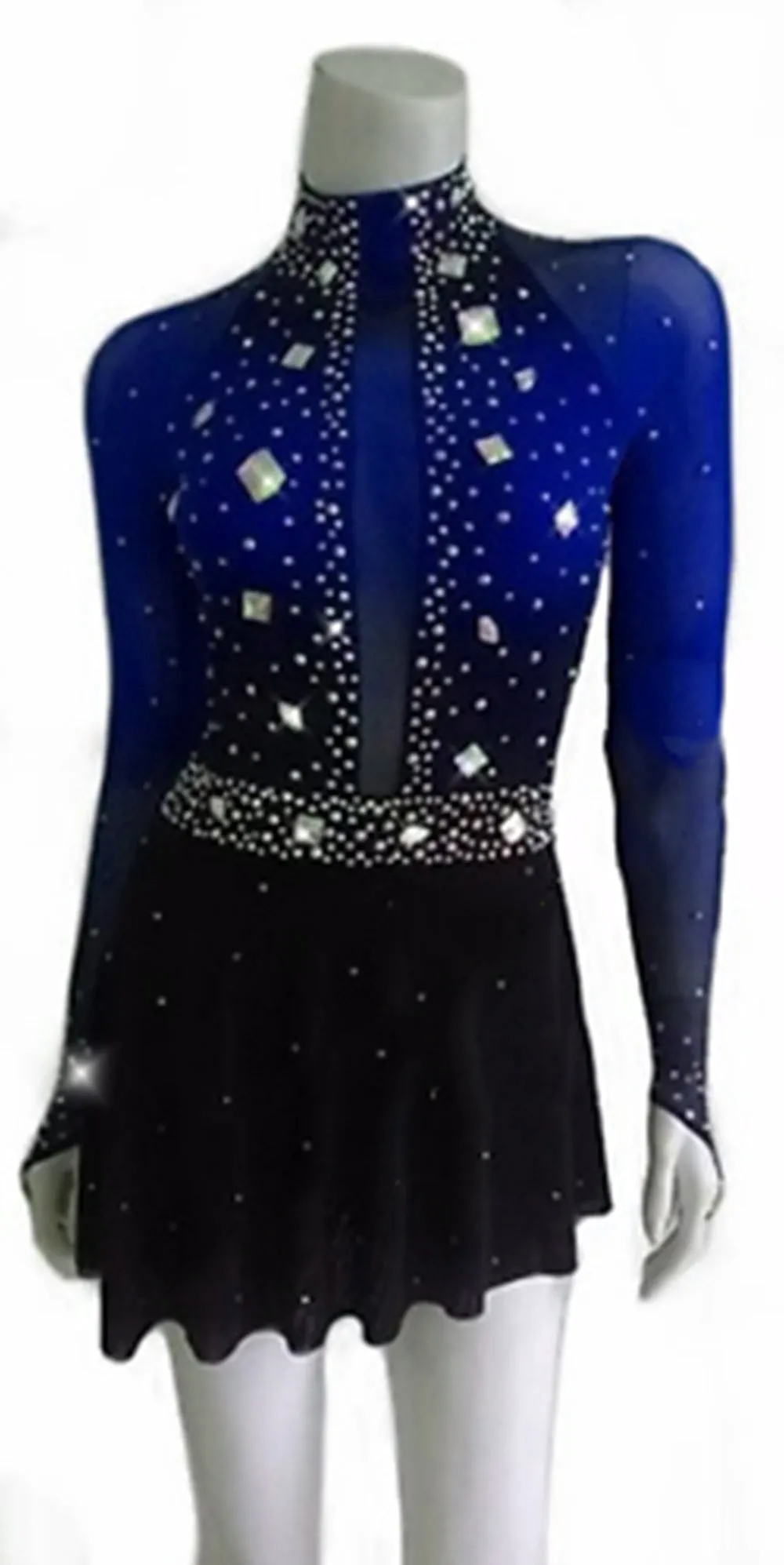 Competition Figure Skating Dress Violet Ombre BSU 020321