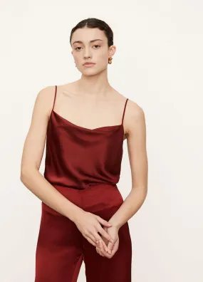 Cowl Neck Camisole in Currant