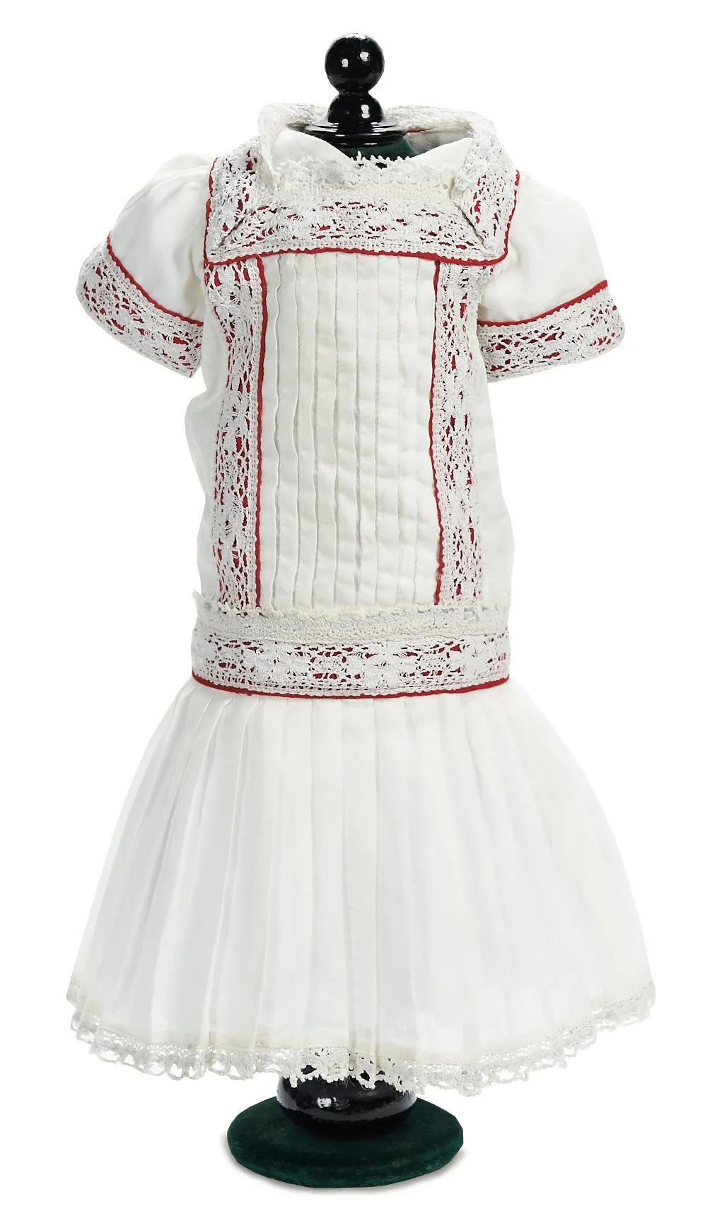 Cream with Red Lining And Lace Bebe Dress