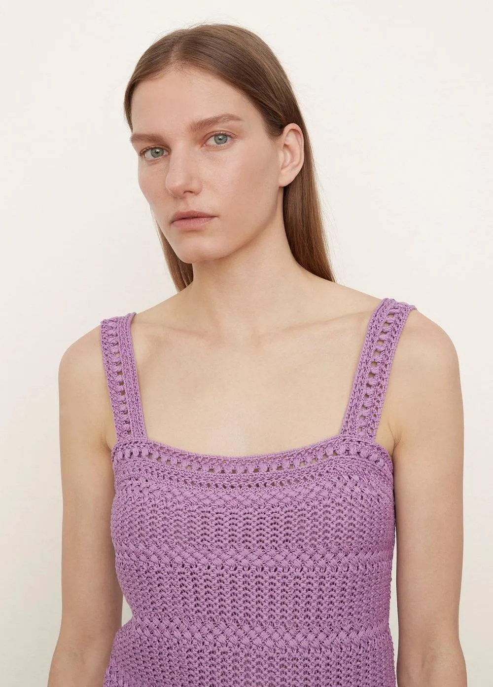 Crochet Camisole in Dark Camelia