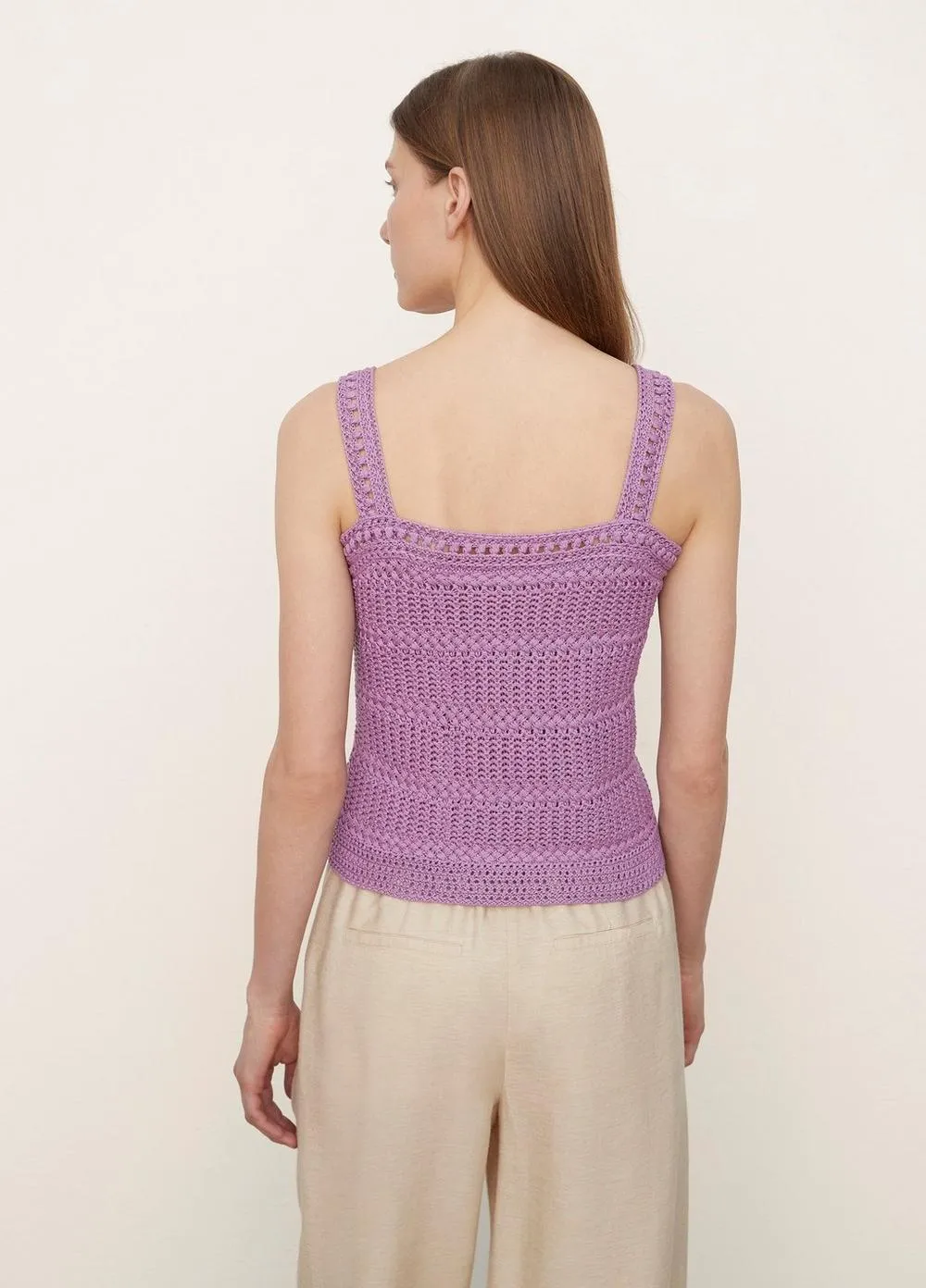 Crochet Camisole in Dark Camelia