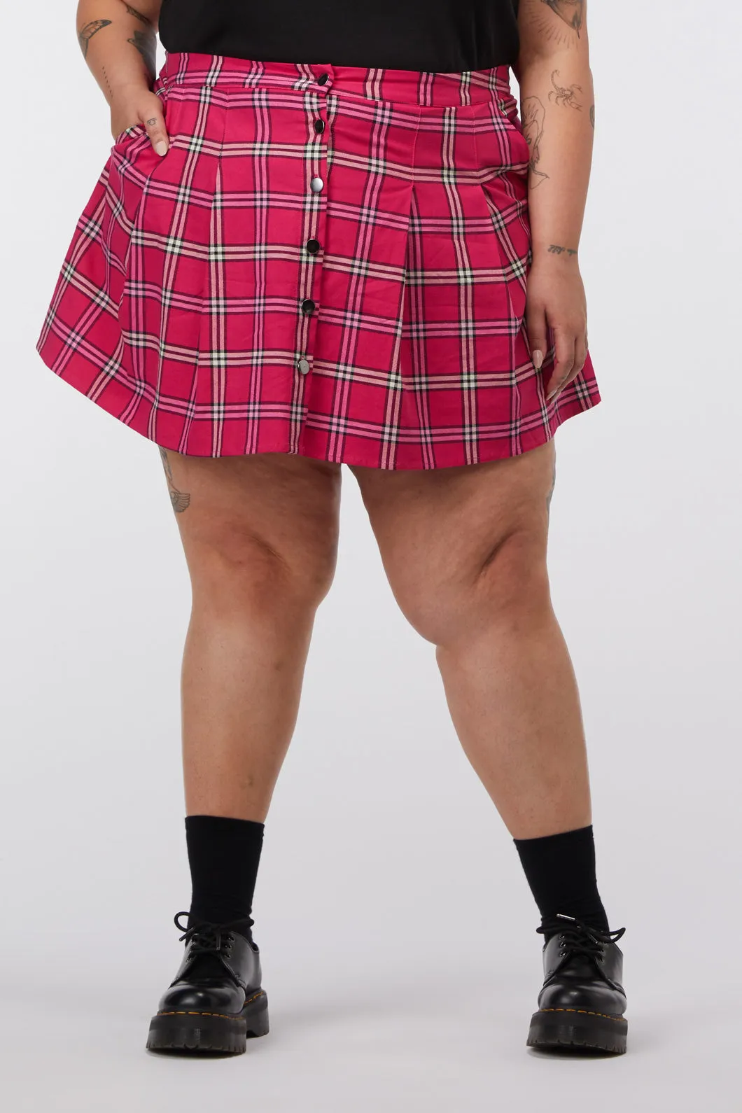 Curve Tartan Skater Skirt