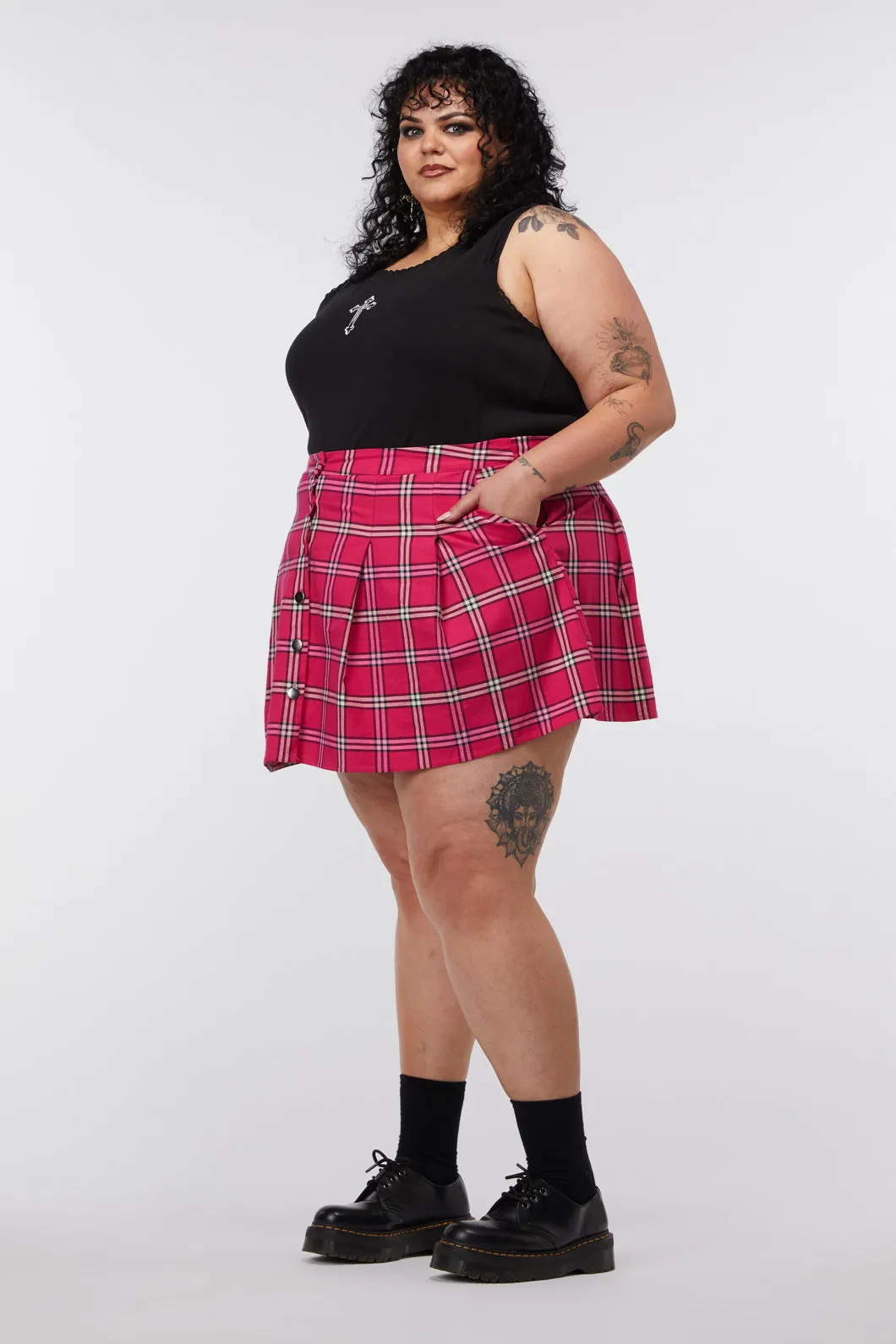 Curve Tartan Skater Skirt