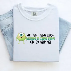 Cute Green Monster Shirt for Women