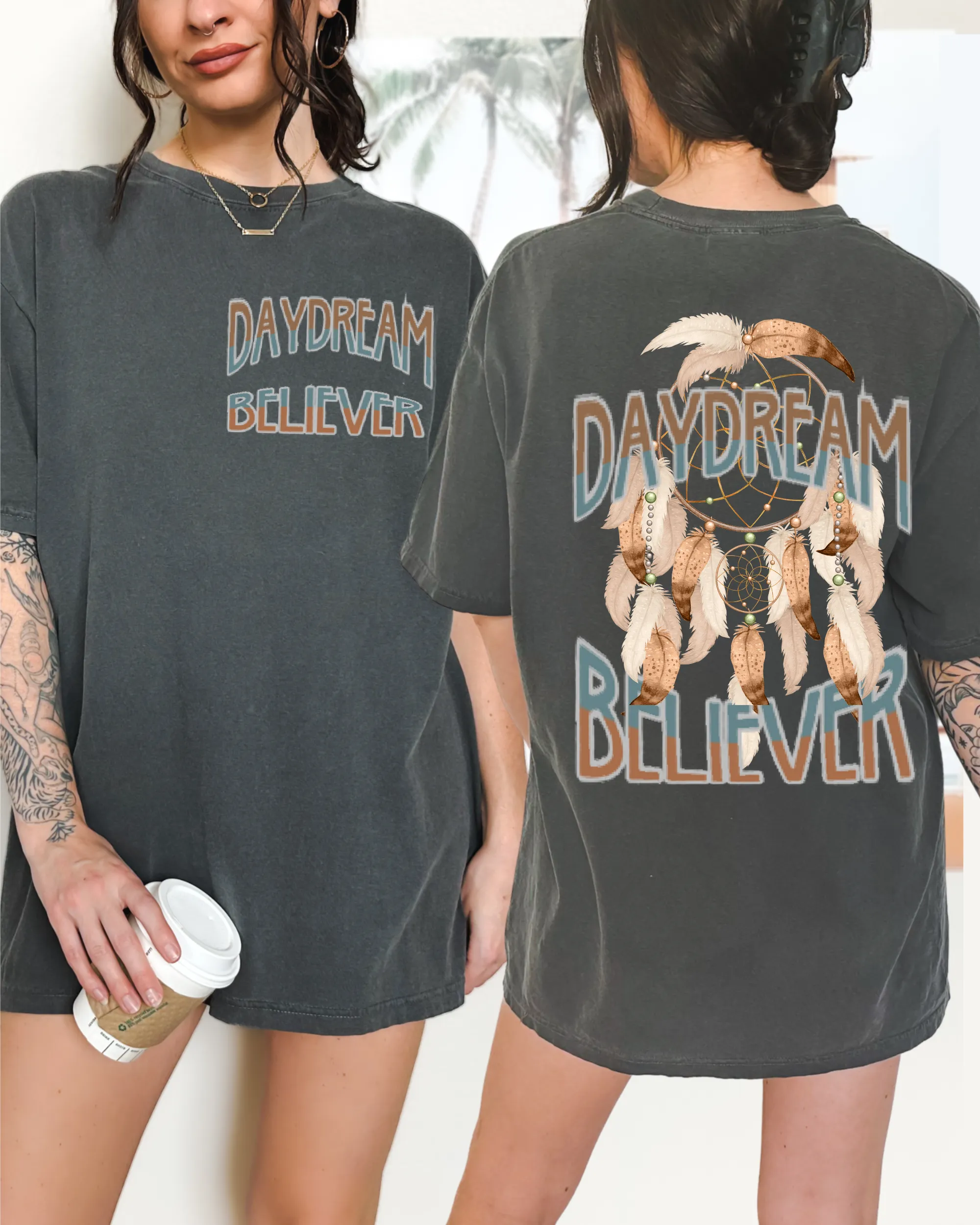 Daydream Believer Comfort Colors® Shirt, Trendy Women's T-Shirt, Garment Dyed, Retro Inspired T-Shirt, Boho T-Shirt