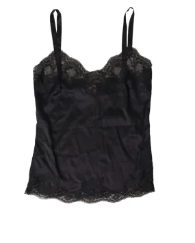 Dolce & Gabbana Black Lace Cami Top