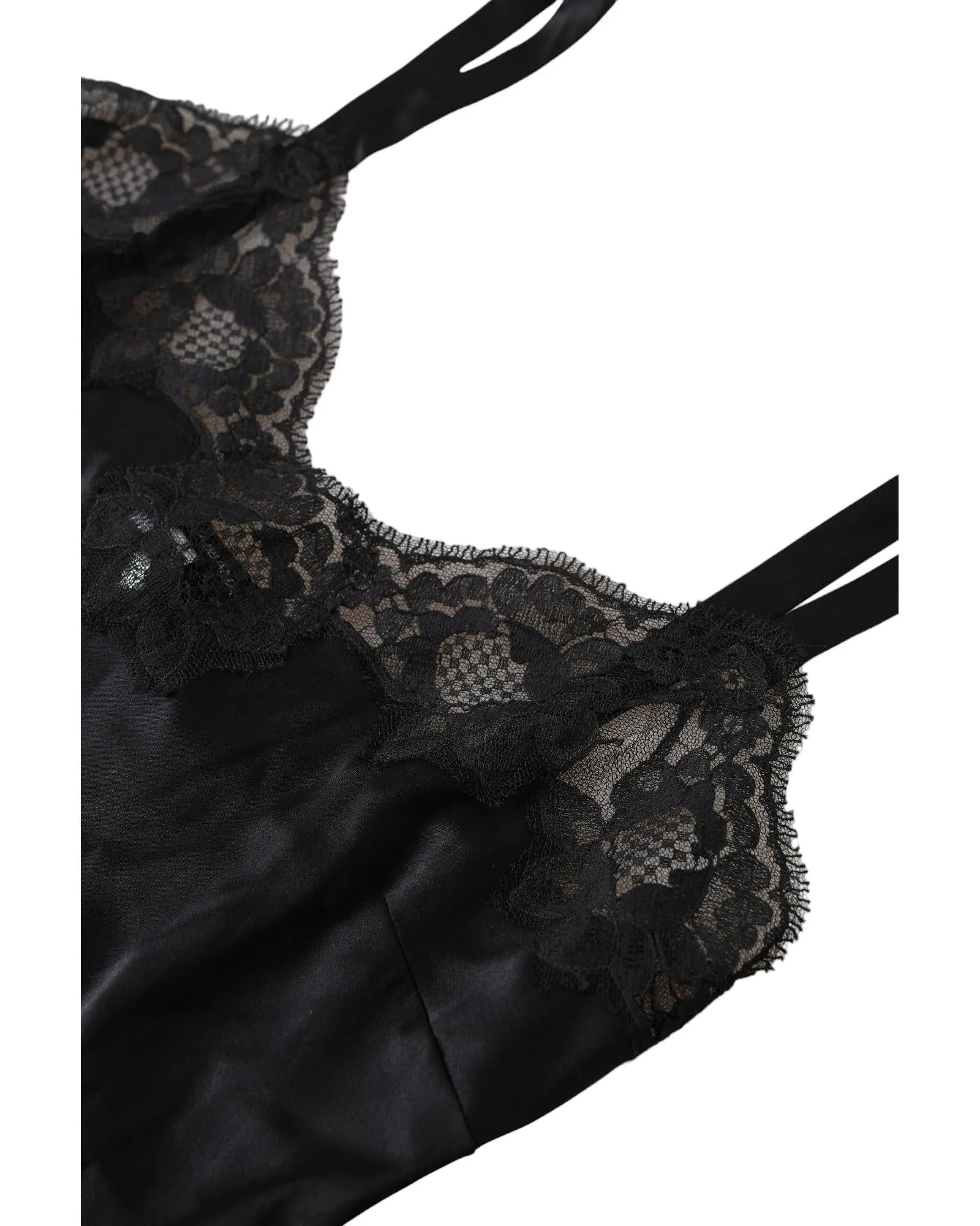 Dolce & Gabbana Black Lace Cami Top