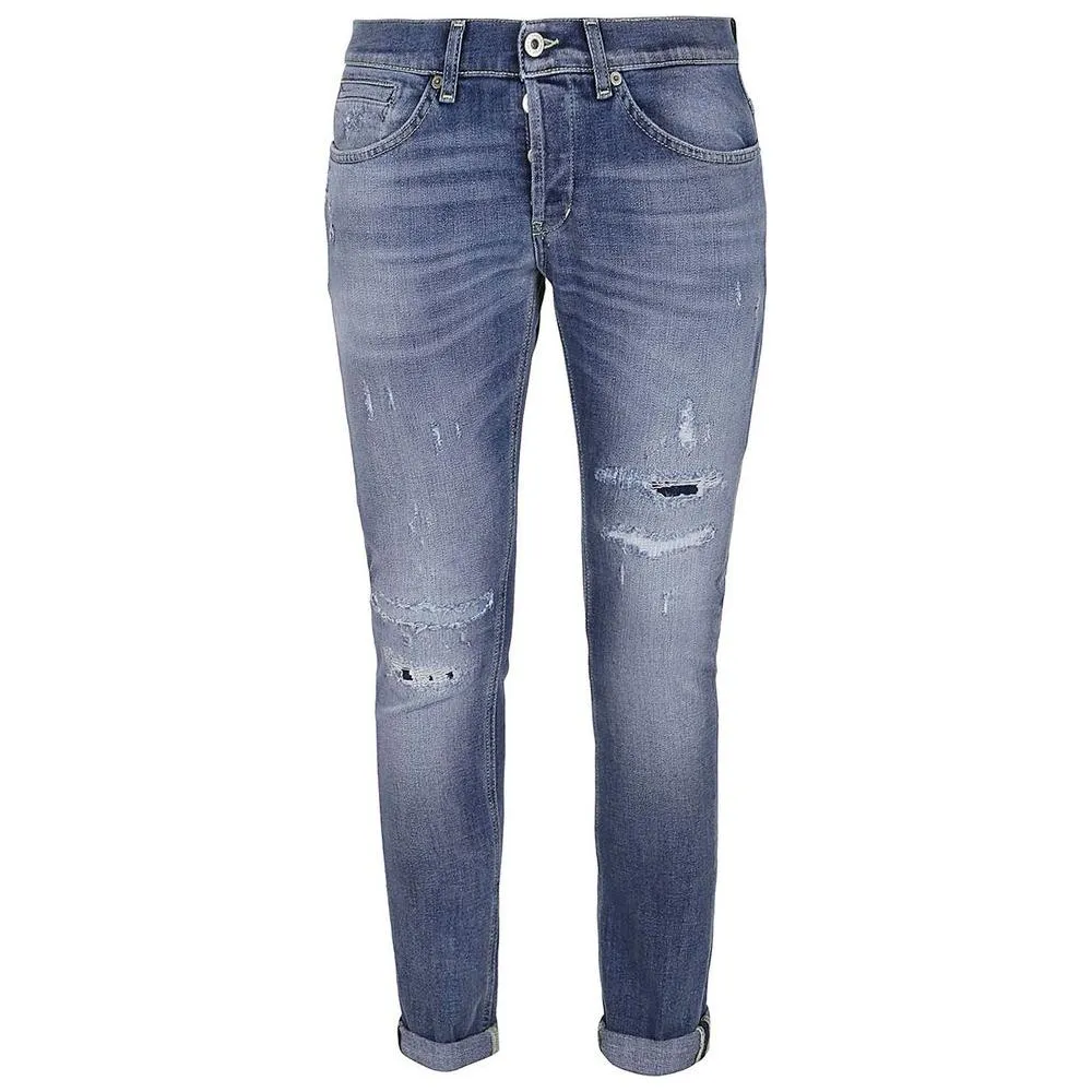 Dondup Chic Distressed Blue Stretch Jeans