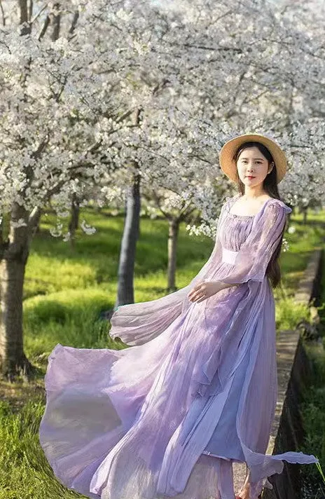 Dreamy Pastel Lavender Prairie Dress