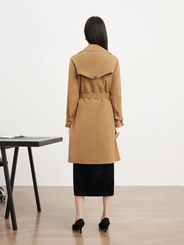 EP YAYING Mid-Length Trench Coat