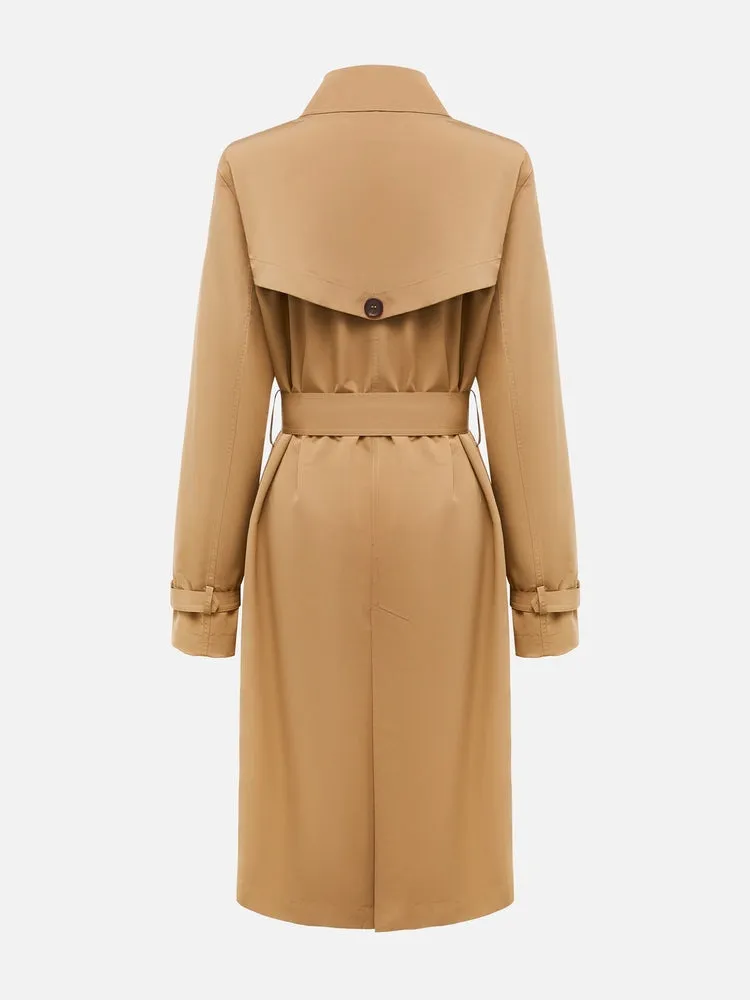 EP YAYING Mid-Length Trench Coat