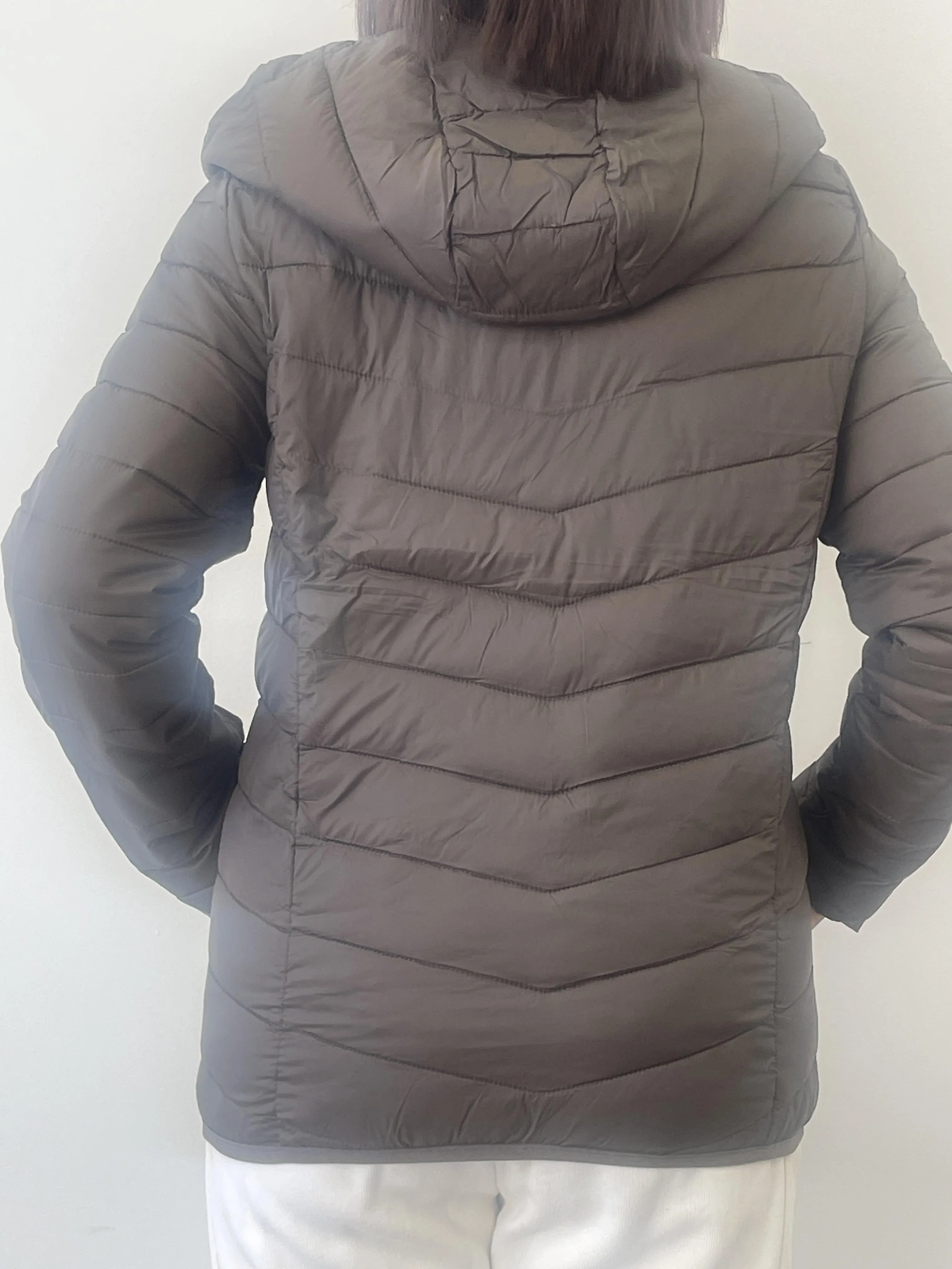 Essential Thermal Hooded Synthetic Down Jacket with Streamlined Fit and Hand Pockets Comfort Winter Adjustable Aesthetic Casual Lightweight Unisex Coats Formal Ribbed Tops Zipper