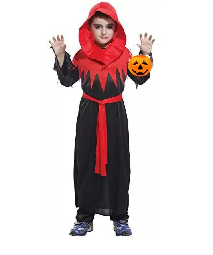 FancyDressWale halloween Draculla dress for Boys with pumpkin basket ghost theme costume party