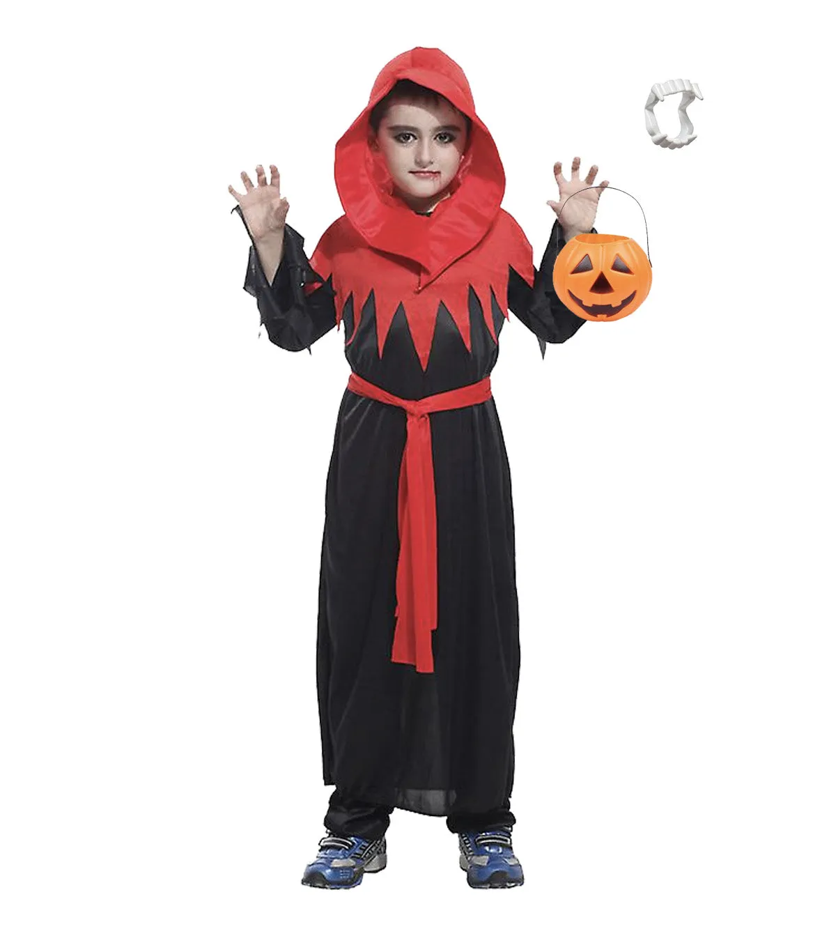 FancyDressWale halloween Draculla dress for Boys with pumpkin basket ghost theme costume party