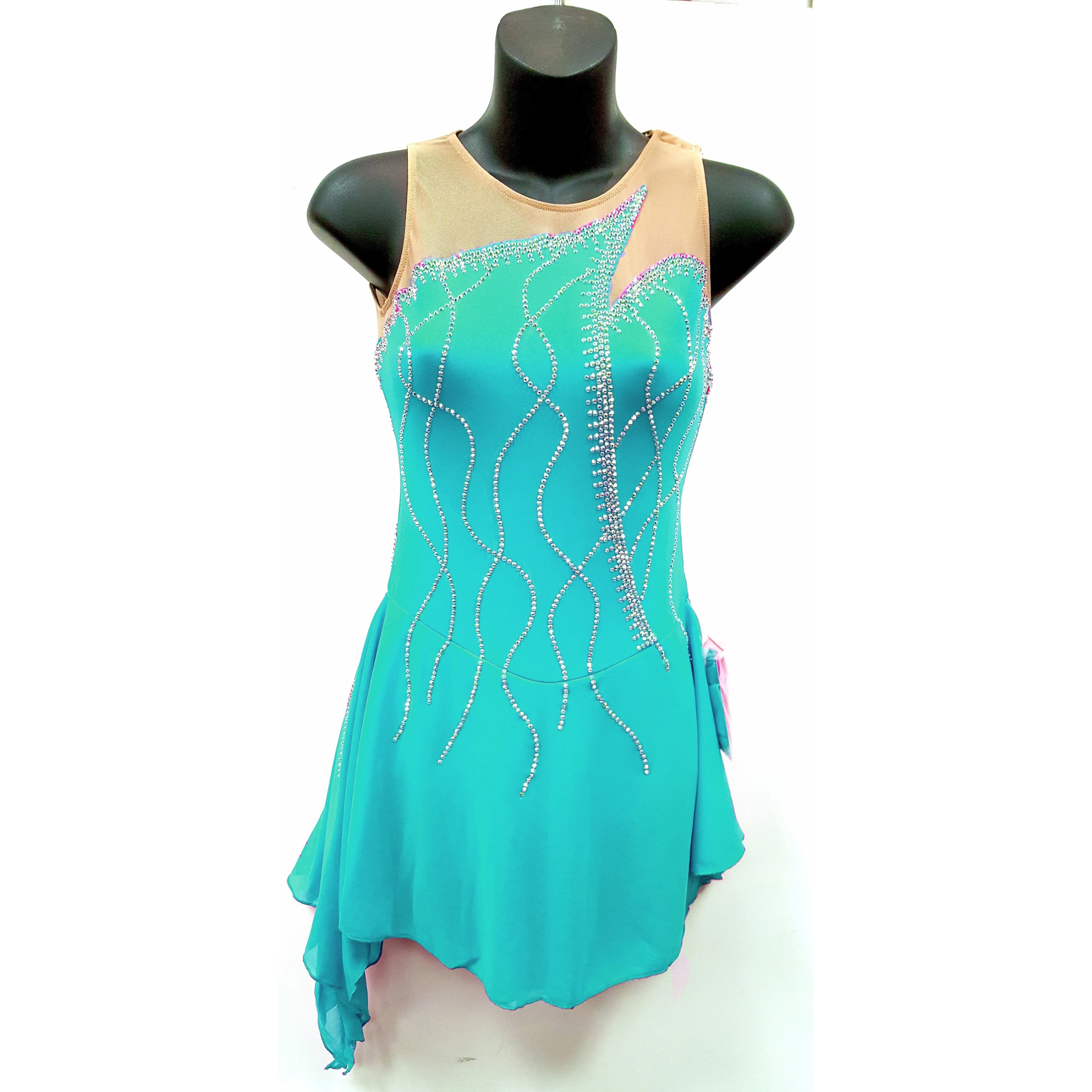 Figure Skating Dress - 100's Crystals SU250 Available 6 Colours