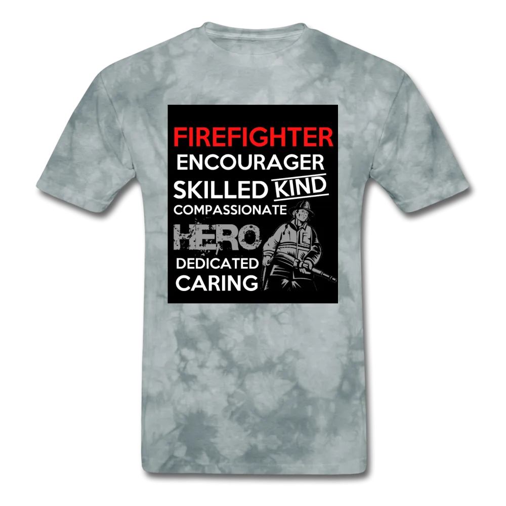 Firefighter Encourager Skilled Kind Compassionate Hero Dedicated Caring Men's Classic T-Shirt