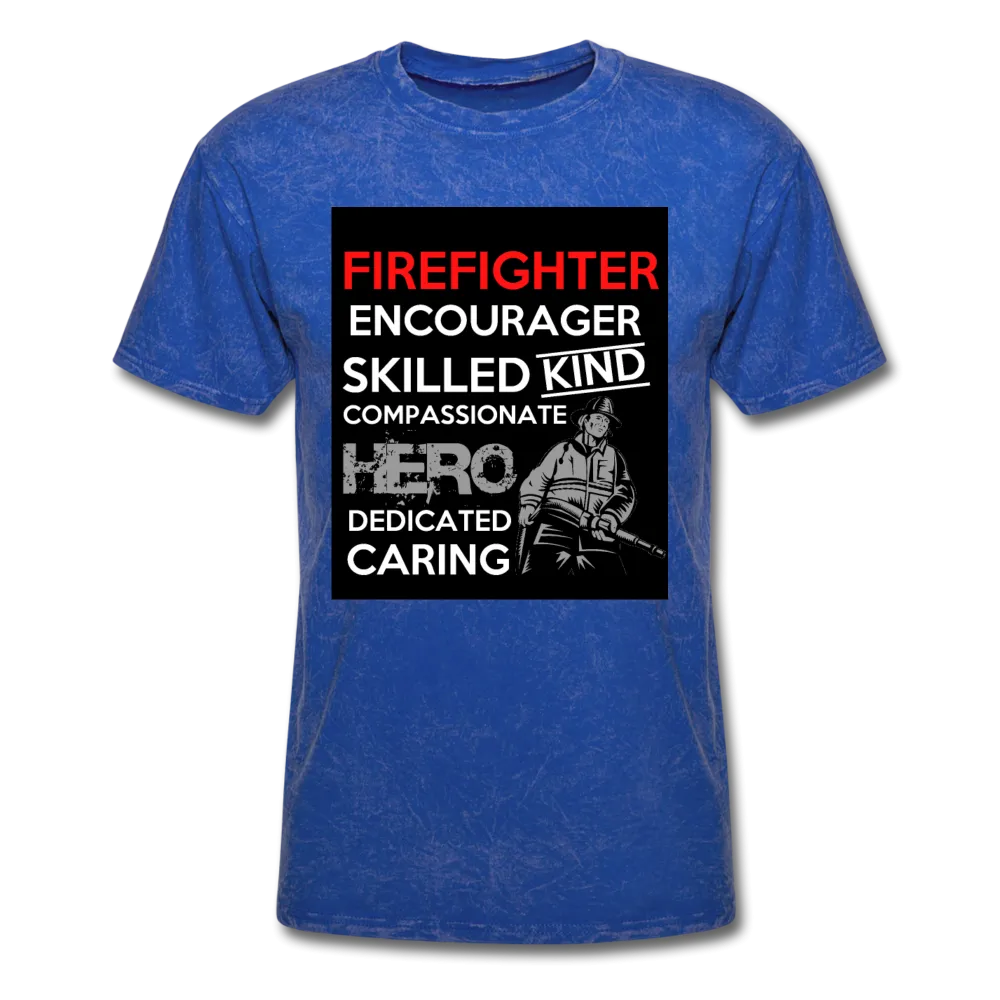 Firefighter Encourager Skilled Kind Compassionate Hero Dedicated Caring Men's Classic T-Shirt