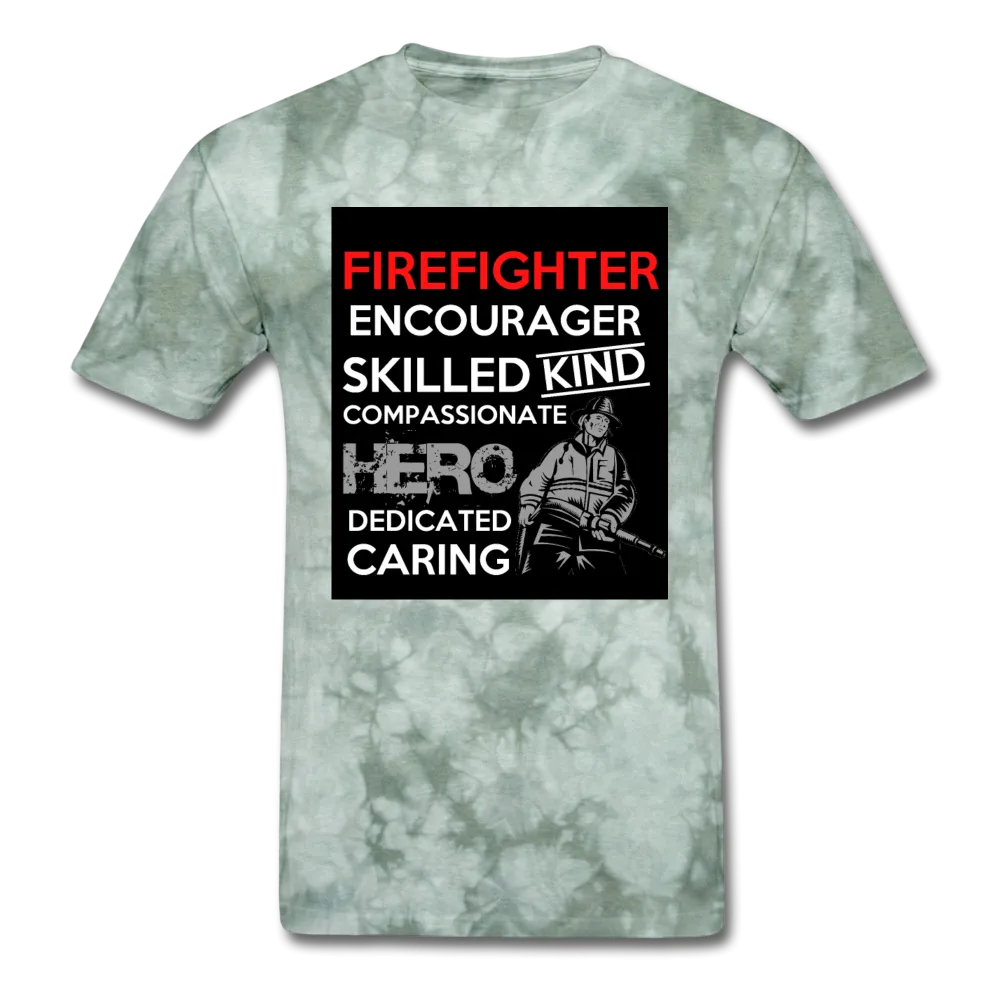 Firefighter Encourager Skilled Kind Compassionate Hero Dedicated Caring Men's Classic T-Shirt