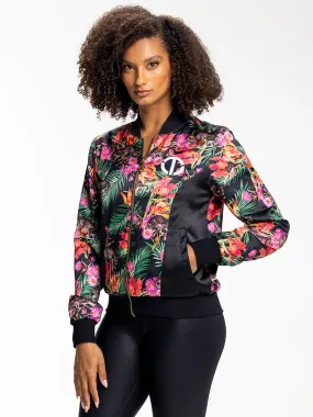 Floral Print Zip Up Jacket