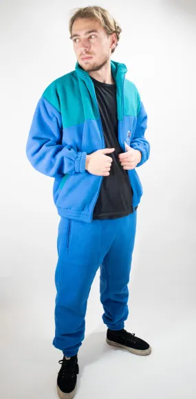 French Army Two-tone Blue Fleece Track Suit - unissued