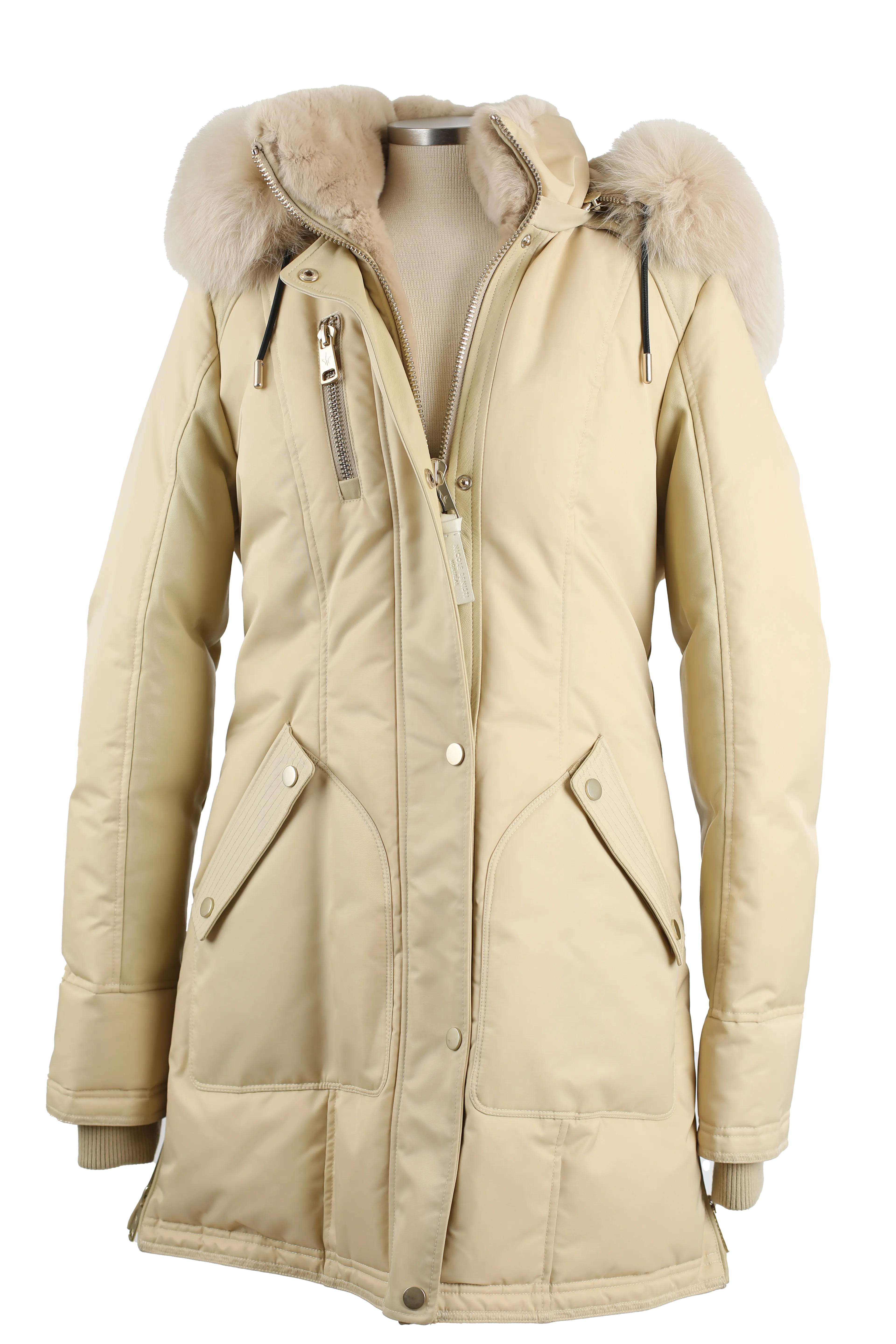 Fur & Down Lined Parka W/ Removable Fur Hood