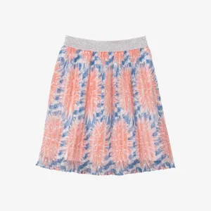 Girl pleated plumetis dahlias skirt