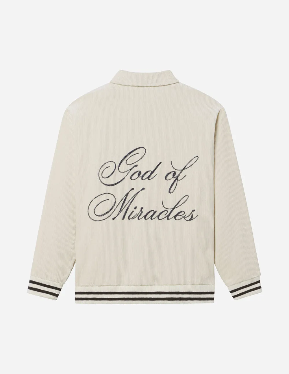 God of Miracles Ivory Bomber Jacket