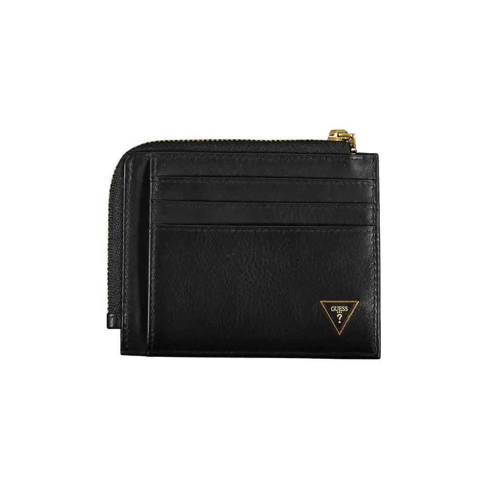 Guess Jeans Sleek Black Leather Wallet with RFID Block