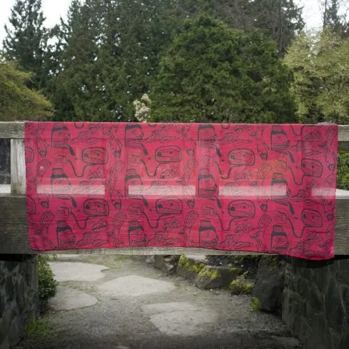 Haida Dreamtime Voile Scarf by James Hart© - NW Haida Design