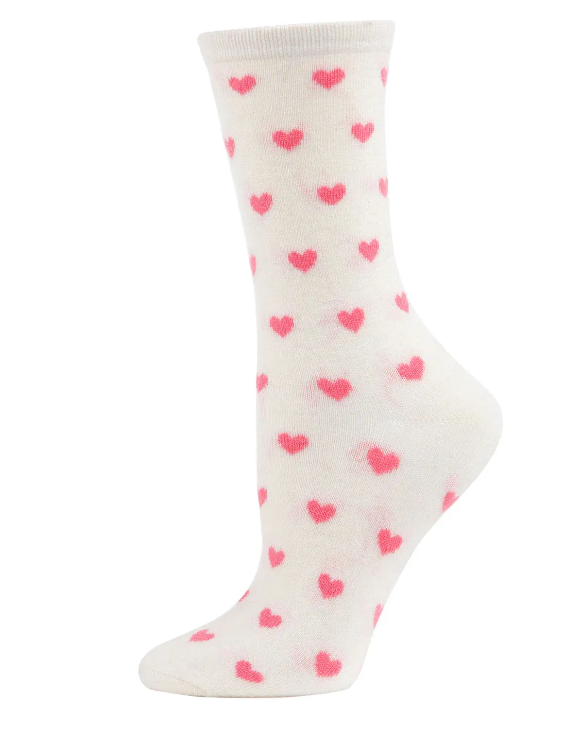 Hearts Cashmere Socks in Grey