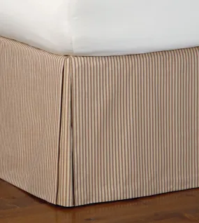 Heirloom Pleated Bed Skirt (Queen 60x80) in Tobacco