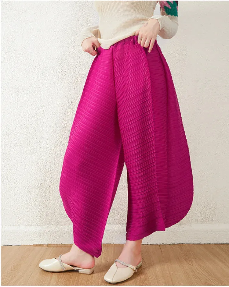 HEYFANCYSTYLE Tokyo Pleated Balloon Ankle Pants