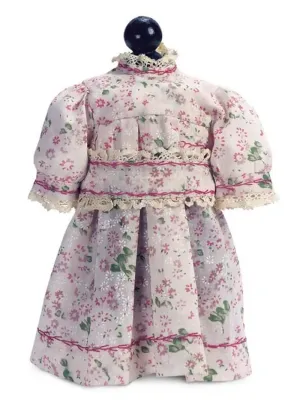 High Waist Cotton School Dress in Pink