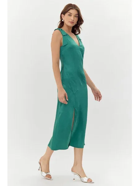 Indira Tie Shoulder Midi Dress