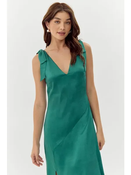 Indira Tie Shoulder Midi Dress