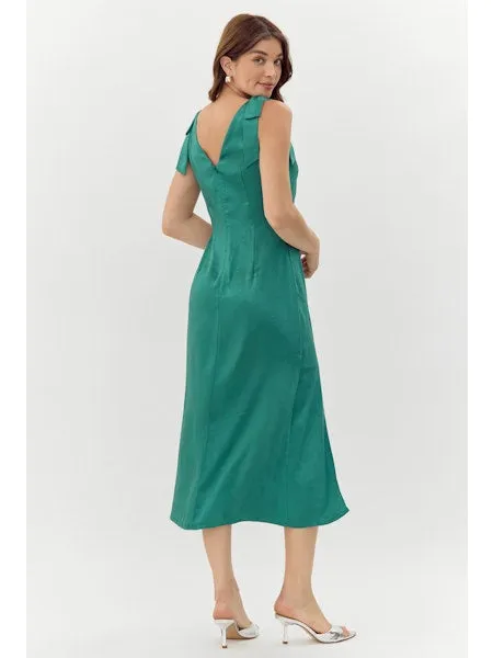 Indira Tie Shoulder Midi Dress