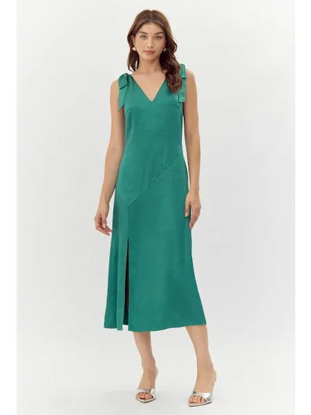 Indira Tie Shoulder Midi Dress