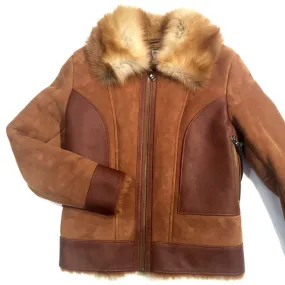 Jakewood Tobacco Red Fox Collar Shearling