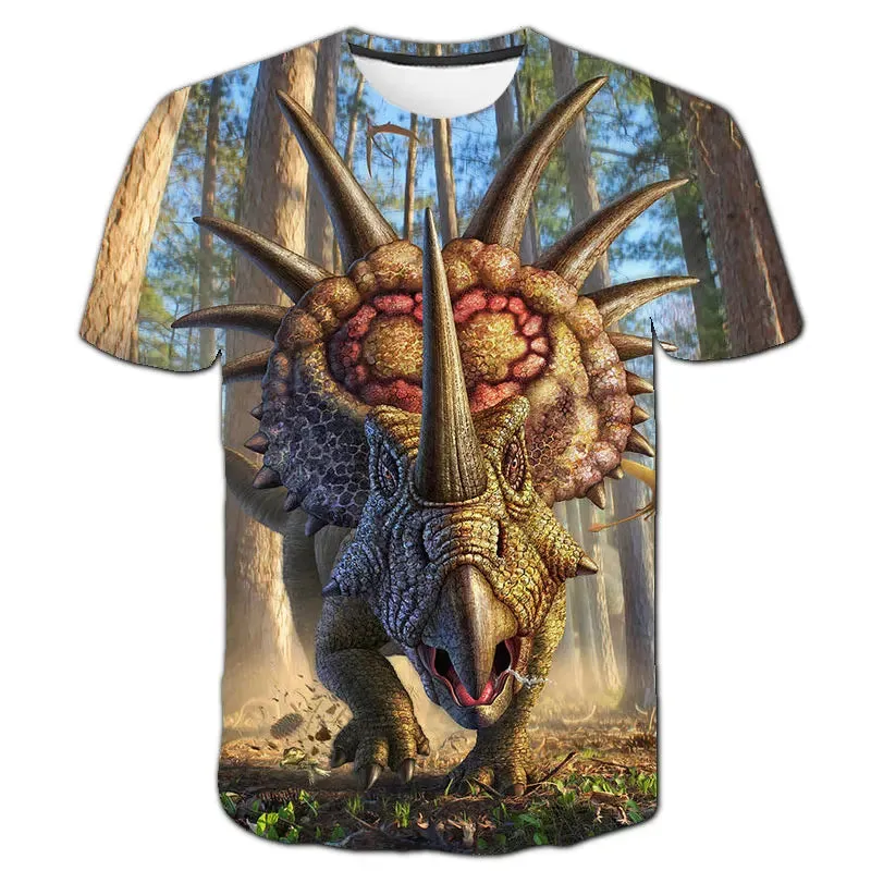 Kids Boys T-shirt Cool Jurassic World Dinosaur T Shirt Boy Clothes Summer Short Sleeve Tee Shirts Children Clothing Girls Tops