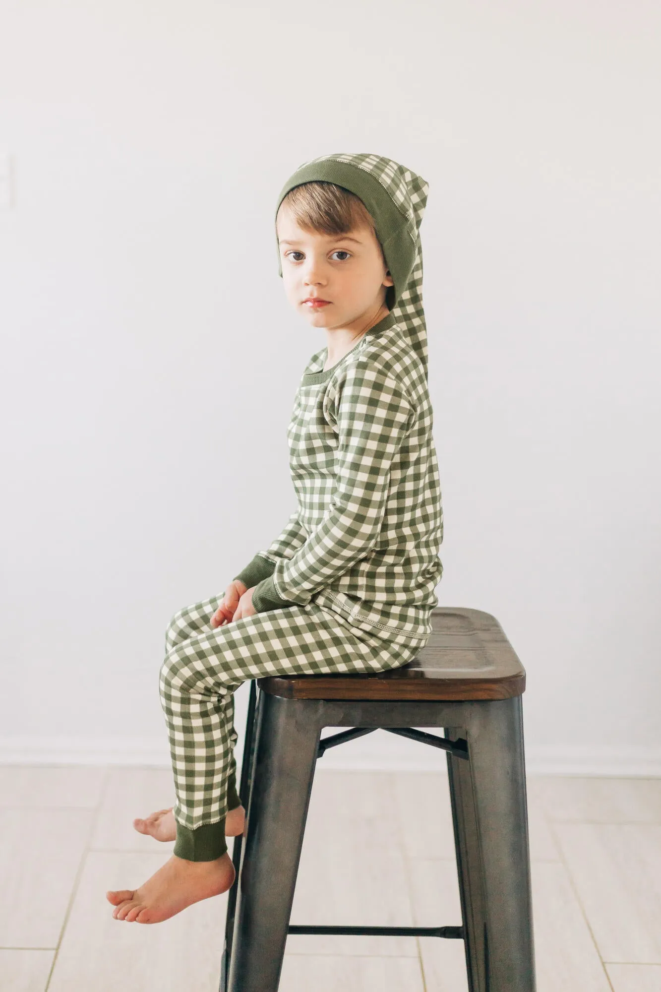 Kids' Organic Holiday PJ & Cap Set