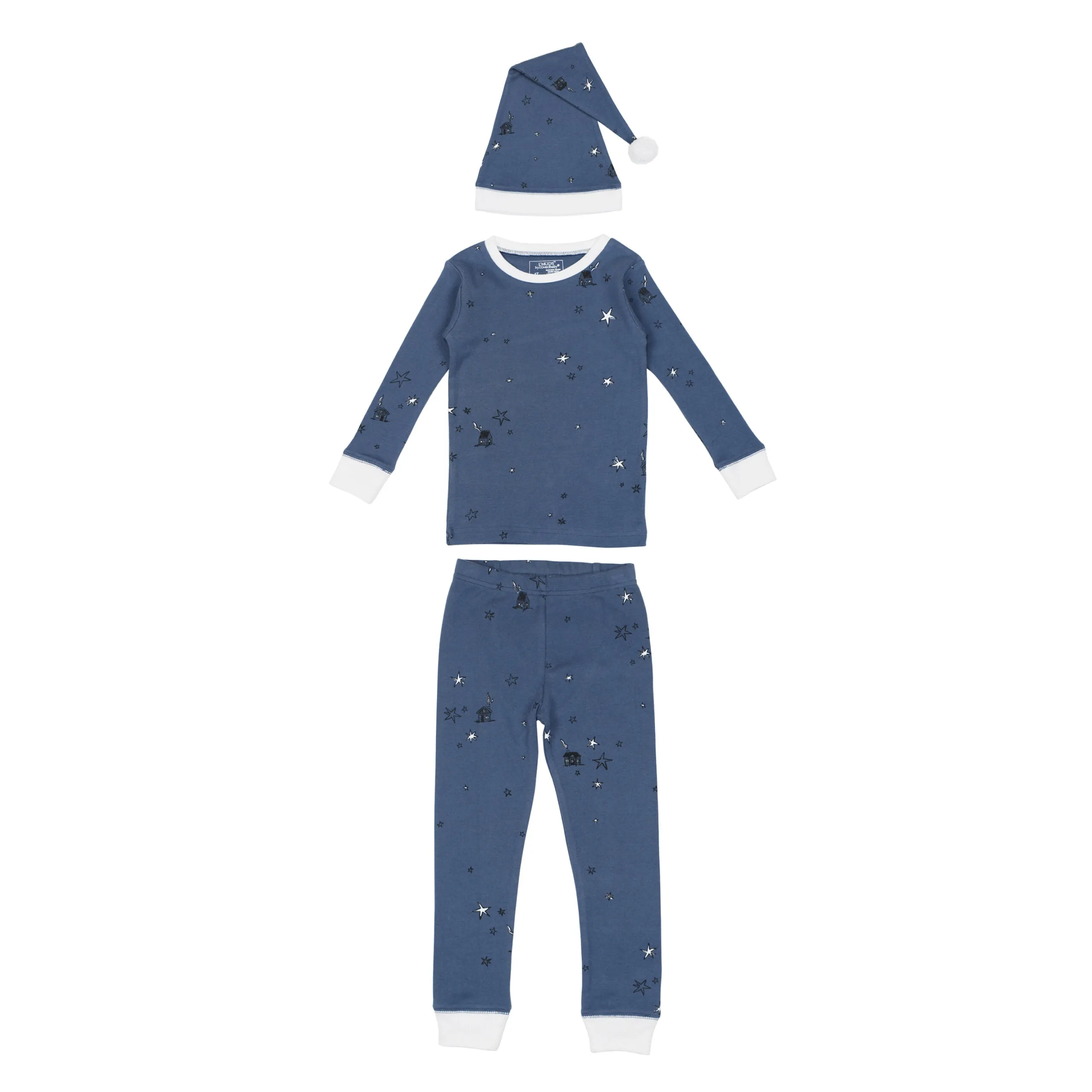 Kids' Organic Holiday PJ & Cap Set