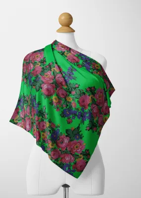 Kokum's Revenge Green Satin Shawl