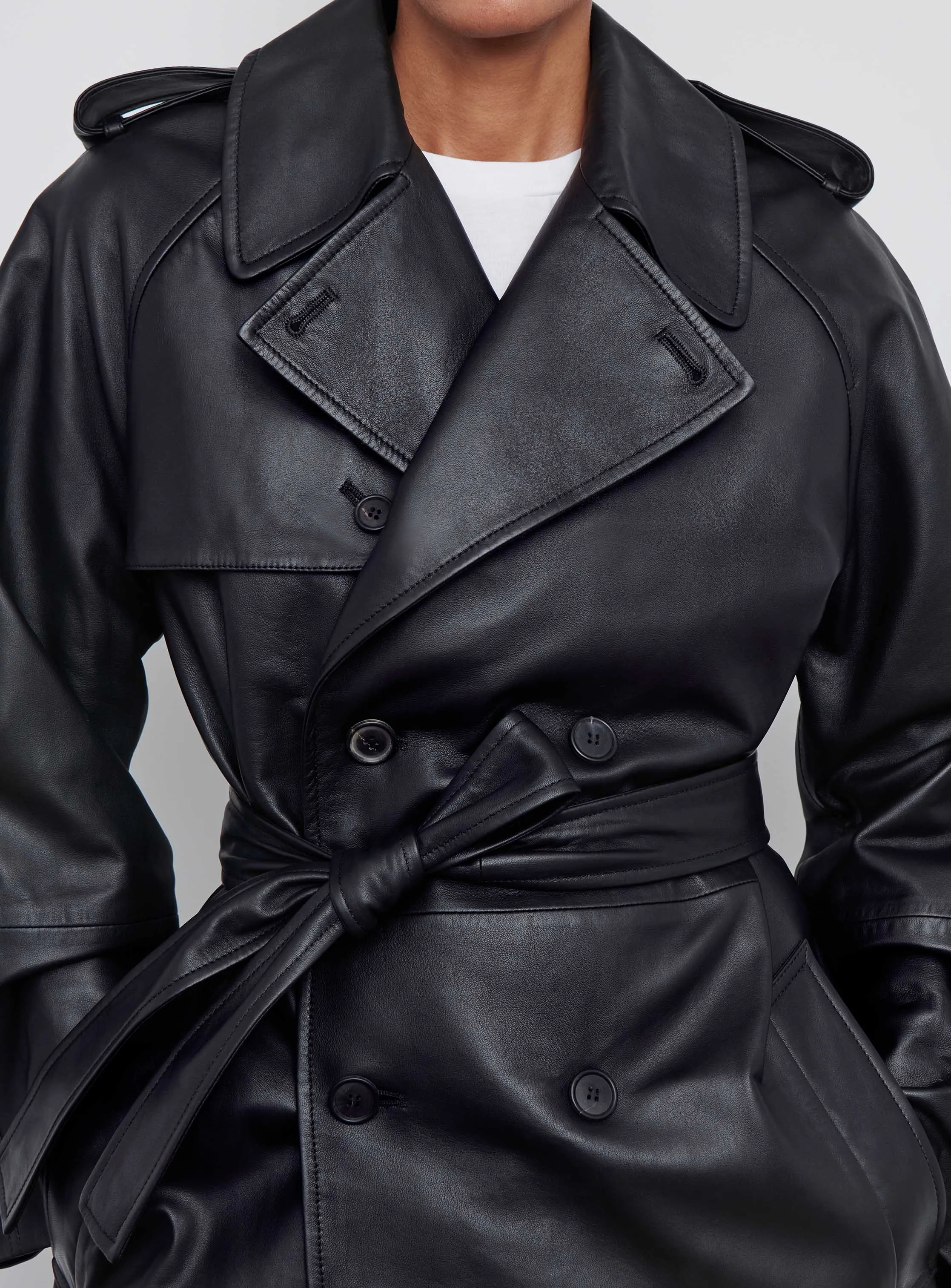 Leather Trench Coat