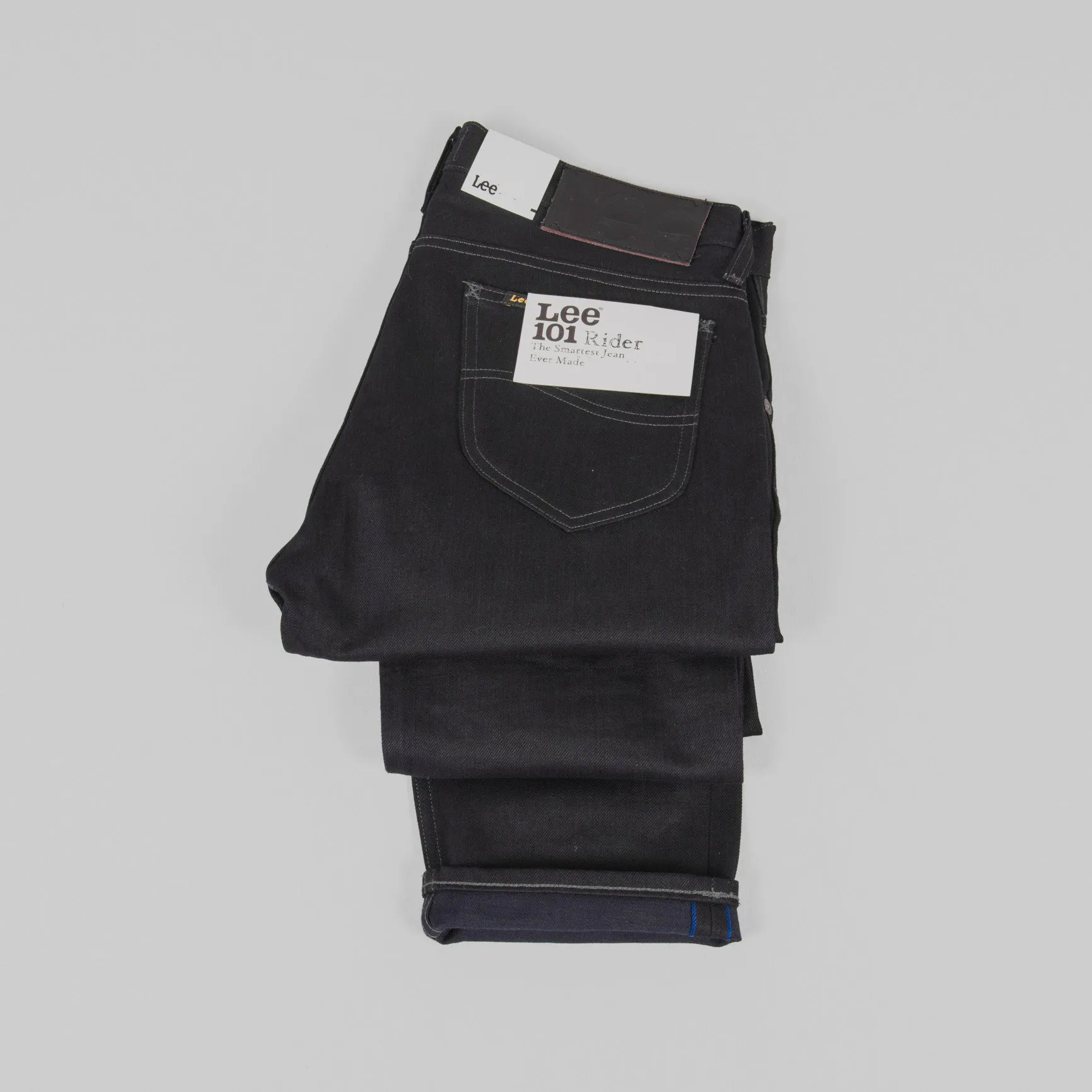 Lee 101 Rider Jeans - Blue Selvage Black