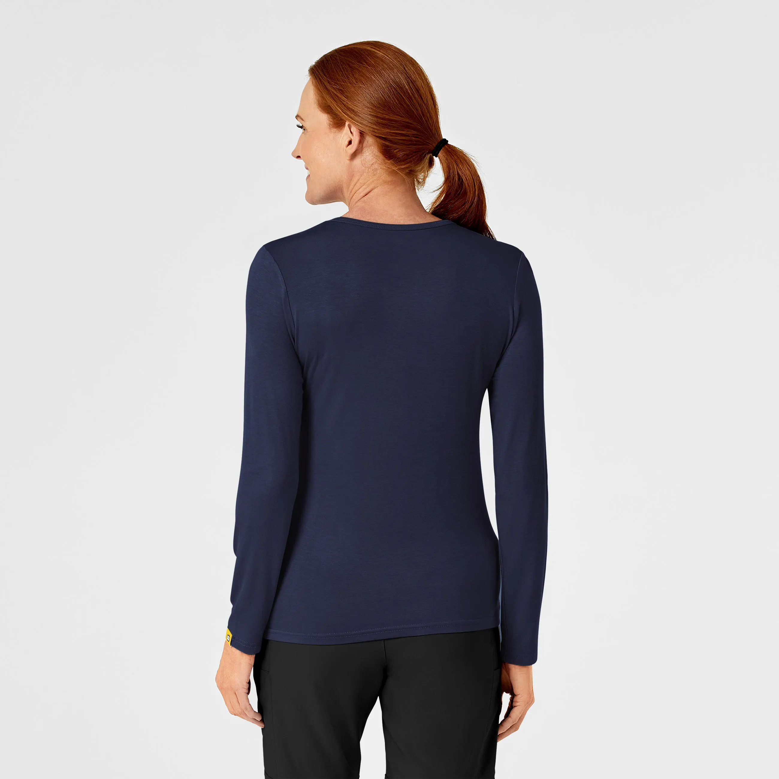 Long Sleeve Silky Tee - Navy