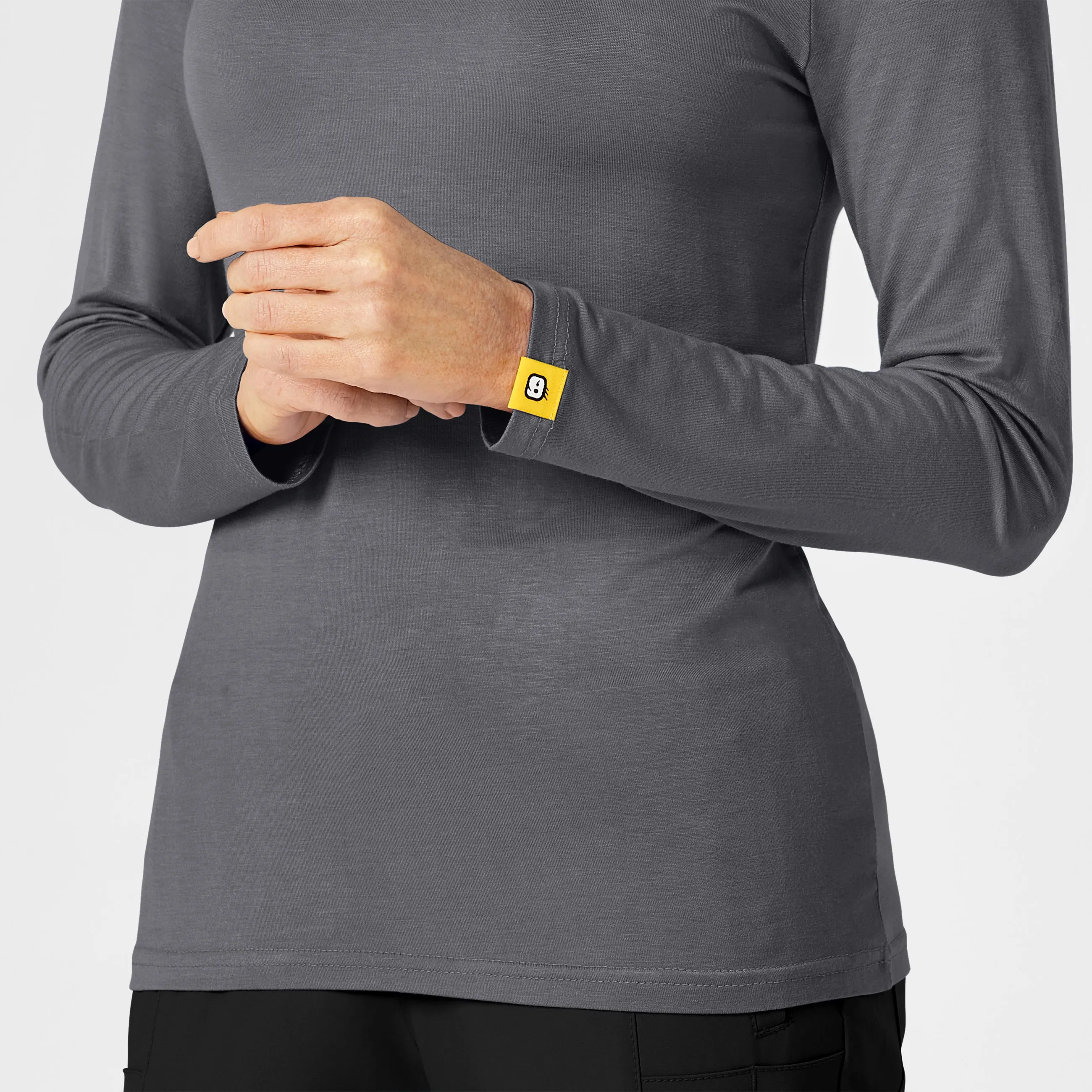 Long Sleeve Silky Tee - Pewter