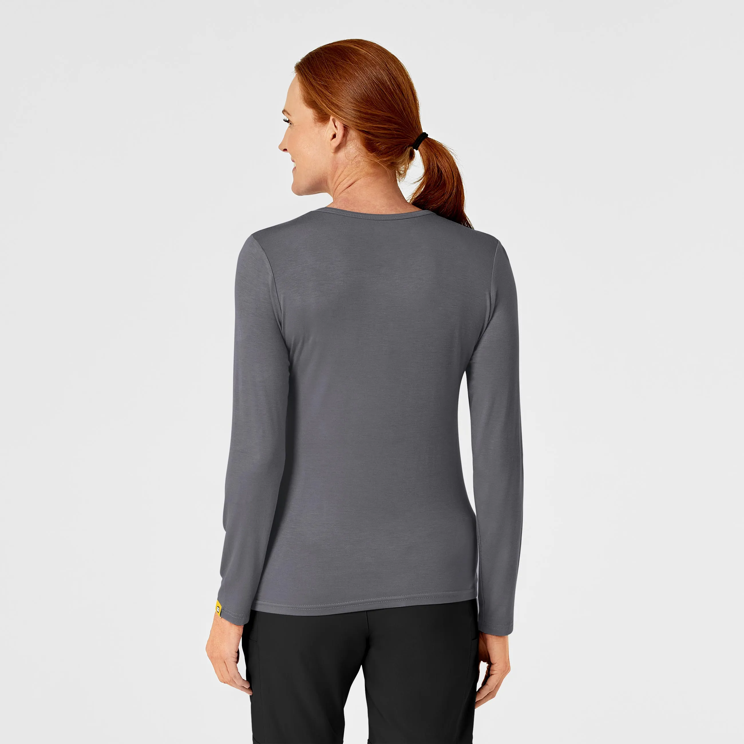 Long Sleeve Silky Tee - Pewter