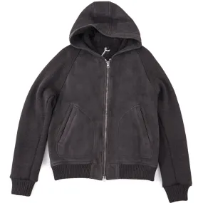 Manto Shearling Leather Hooded Jacket